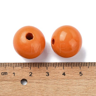 Wood Large Hole European Beads WOOD-D027-01K-1