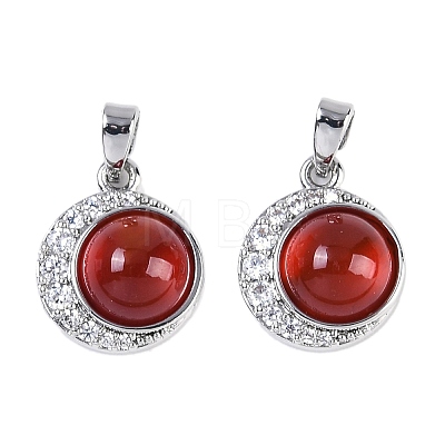 Natural Carnelian(Dyed & Heated) Pendants KK-U043-53P-01-1