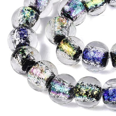 Handmade Foil Glass Beads Strands FOIL-Q002-01A-1
