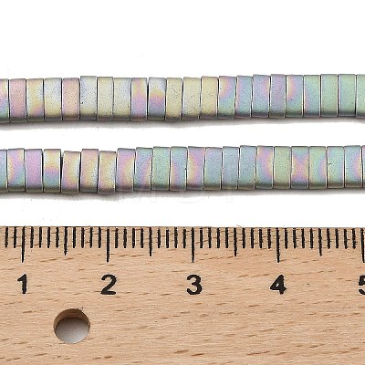 Electroplated Frosted Non-magnetic Synthetic Hematite Beads Strands G-G089-A01-13-1