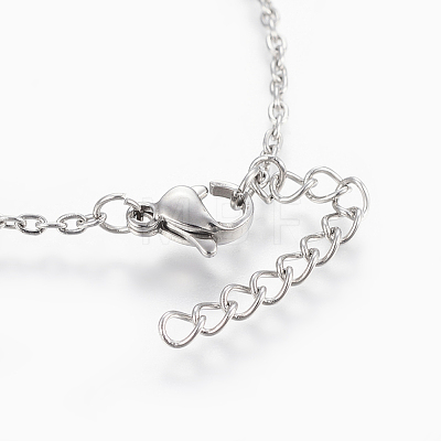 304 Stainless Steel Anklets X-AJEW-H013-02P-1
