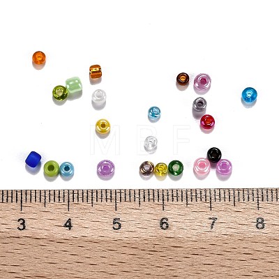24 Colors 8/0 Glass Seed Beads SEED-X0052-02-3mm-1