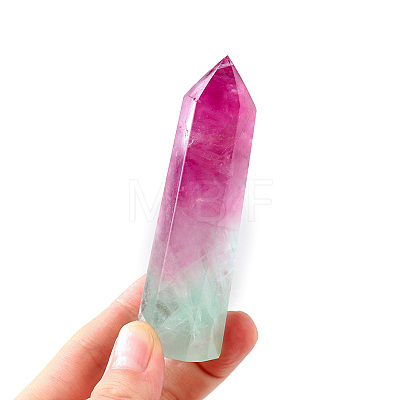Point Tower Natural Fluorite Healing Stone Wands PW-WG85026-01-1