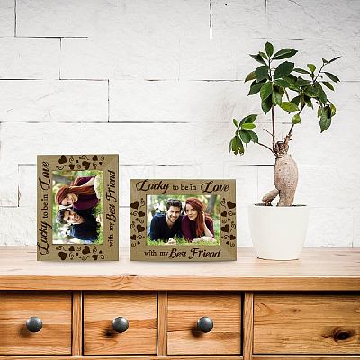 Natural Wood Photo Frames AJEW-WH0292-059-1