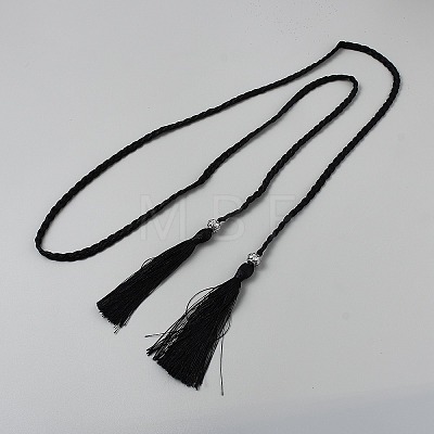 Polyester Tassel Chain Belts for Pants AJEW-WH20070-008-1