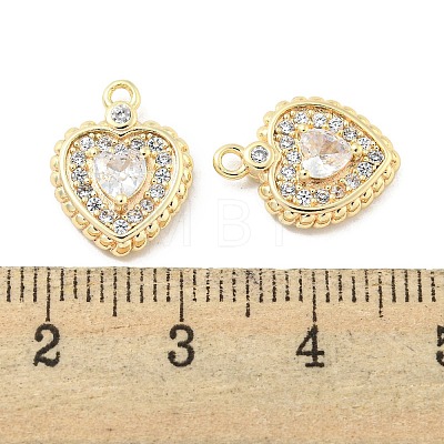 Brass Micro Pave Clear Cubic Zirconia Pendants KK-L211-002G-1