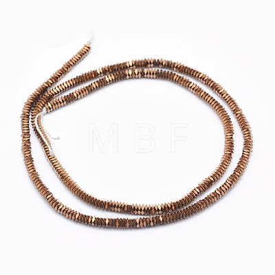 Electroplate Non-magnetic Synthetic Hematite Beads Strands G-L489-D03-1