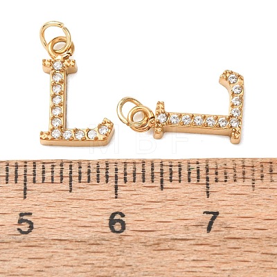 304 Stainless Steel with Crystal Rhinestone Charms RB-CBA5270-11G-L-1