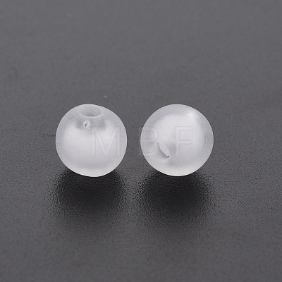 Frosted Acrylic Beads FACR-Q006-10mm-01-1