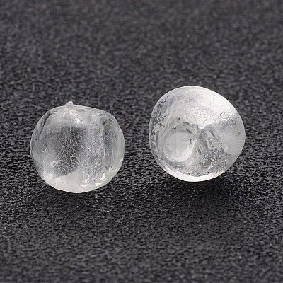 Handmade Silver Foil Glass Beads FOIL-R054-10mm-18-1
