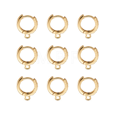 Eco-Friendly Brass Earring Hoops Findings KK-TA0007-40-1