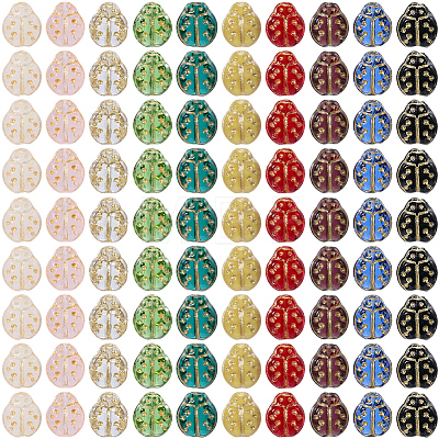100Pcs Glass Beads LAMP-SC0001-92-1