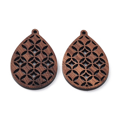 Walnut Wood Laser Cut Pendants X-WOOD-Q051-04J-1