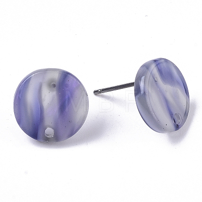 Cellulose Acetate(Resin) Stud Earring Findings KY-R022-021-1