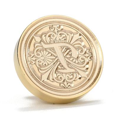 Brass Retro Initials Wax Sealing Stamp AJEW-F045-D20-1