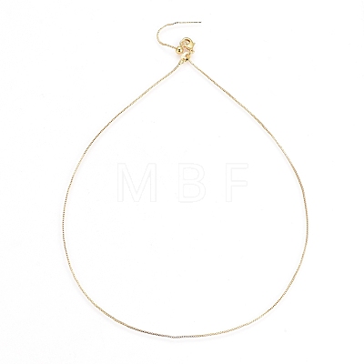 Adjustable Electroplate Brass Venetian Chain Necklaces X-MAK-L028-02G-1
