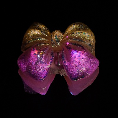 Luminous Opaque Resin & Rhinestone & Polymer Clay Beads RE-CBA1913-02F-1