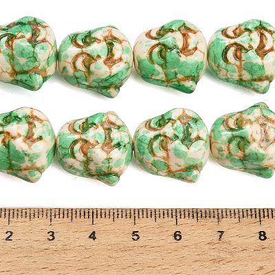 Buddhist Dyed Synthetic Turquoise Beads Strands GG-CBAAE19-01-1