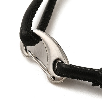 PU Leather Round Cord Multi-strand Bracelets SJEW-K002-07B-1