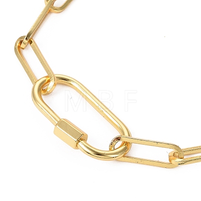 Brass Paperclip Chain Bracelets BJEW-JB05311-1