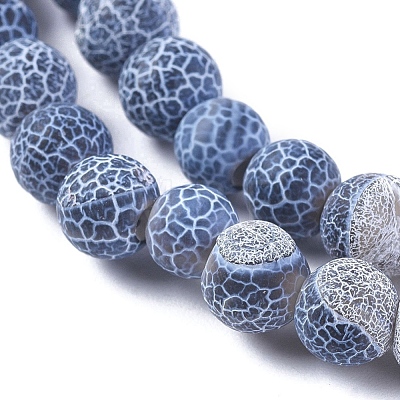 Natural Weathered Agate Beads Strands G-L534-02-6mm-1