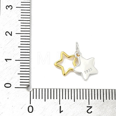 925 Sterling Silver Black Enamel Smiling Face Flower Charms STER-A051-02B-1