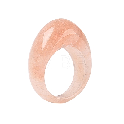 Natural Pink Aventurine Finger Rings for Unisex G-Q601-19G-1