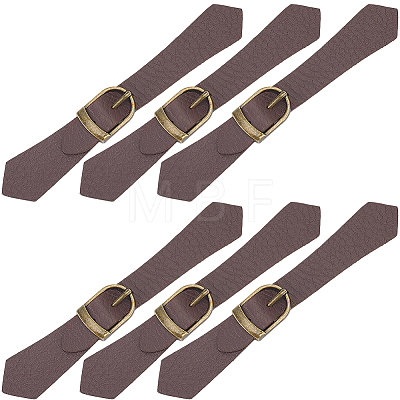 6 Sets PU Leather Toggle Buckles FIND-CL0002-15B-1