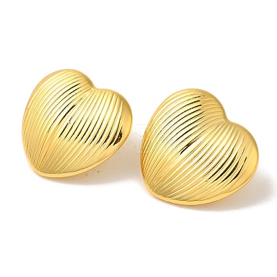 Rack Plating Brass Stud Earrings EJEW-B062-21G-1