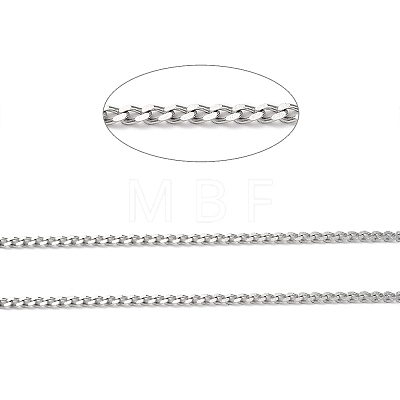 304 Stainless Steel Faceted Curb Chains CHS-G027-07P-1