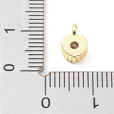 Rack Plating Brass Micro Pave Cubic Zirconia Pendants KK-P247-10G-1