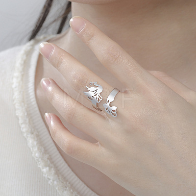 304 Stainless Steel Cuff Open Rings WG6E5AE-01-1