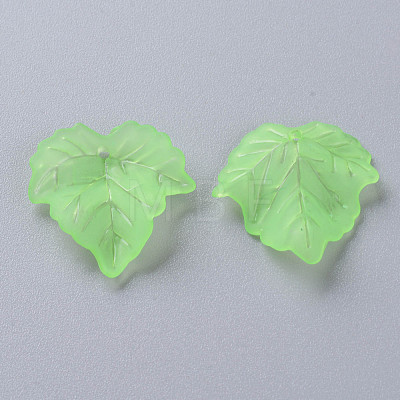 Autumn Theme Transparent Frosted Acrylic Pendants PAF002Y-28-1