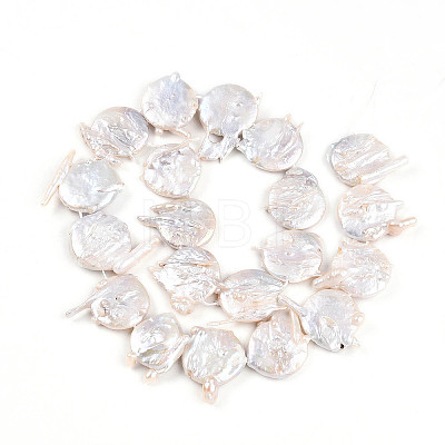 Natural Baroque Keshi Pearl Beads Strands PEAR-S018-06F-01-1