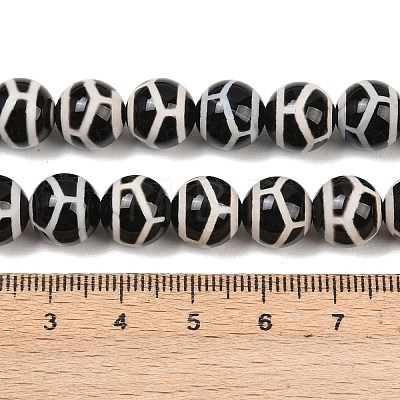Tibetan Style dZi Beads Strands G-G328-A04-10mm-1