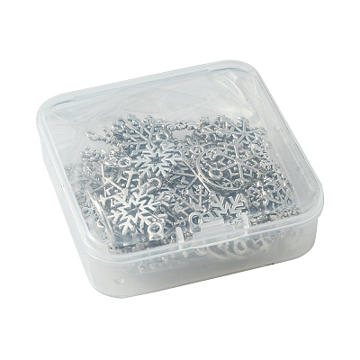 60Pcs 10 Styles Tibetan Style Alloy Pendants FIND-FS0002-21-1