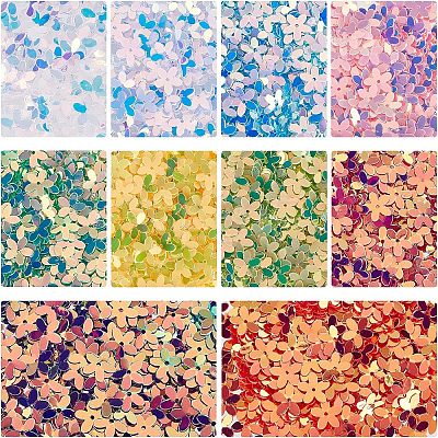 10 Colors Plastic Paillette Beads FIND-OC0001-82-1