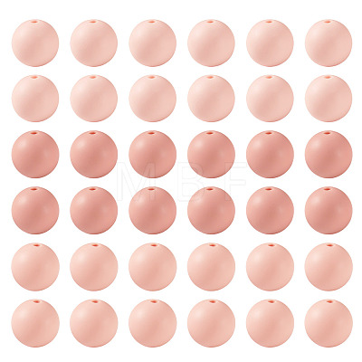 45Pcs 3 Colors Round Silicone Focal Beads SIL-TAD0001-01F-1
