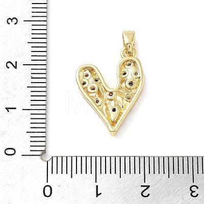 Brass Micro Pave Cubic Zirconia Pendants KK-F877-27G-1