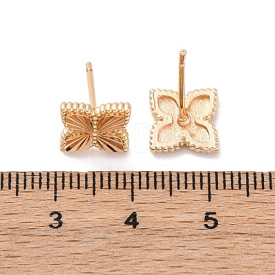 Brass Stud Earrings EJEW-D288-13G-1