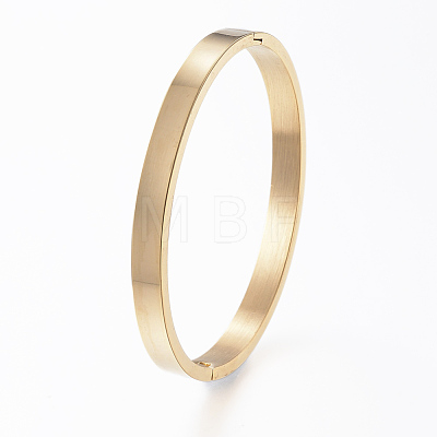 304 Stainless Steel Bangles BJEW-H553-01G-1