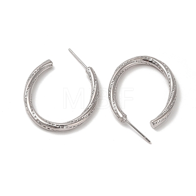 Brass Stud Earrings KK-L208-82P-1