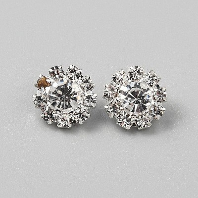 Brass Rhinestone Shank Buttons DIY-WH0320-76B-1-1