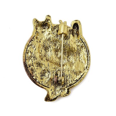 Retro Antique Golden Animal Alloy Brooches for Backpack Clothes JEWB-S040-02C-AG-1