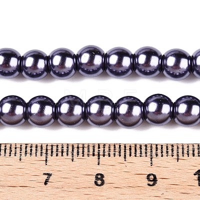 Baking Painted Pearlized Glass Pearl Round Bead Strands HY-Q003-10mm-73-1