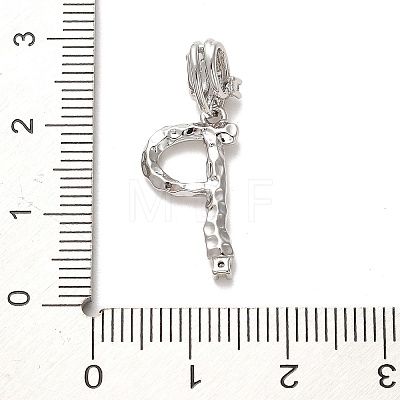 Rack Plating Brass Micro Pave Cubic Zirconia European Dangle Charms KK-L210-015P-P-1