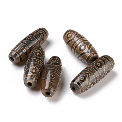 Tibetan Style dZi Beads X-TDZI-E004-37-1