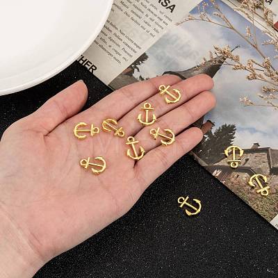 Anchor Brass Pendants ZIRC-F022-64G-1