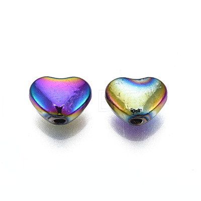 Rack Plating Rainbow Color Alloy Beads PALLOY-S180-335-1