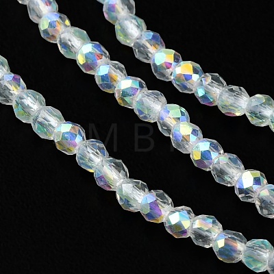 Electroplated Glass Beads Strands EGLA-P055-01A-AB01-1